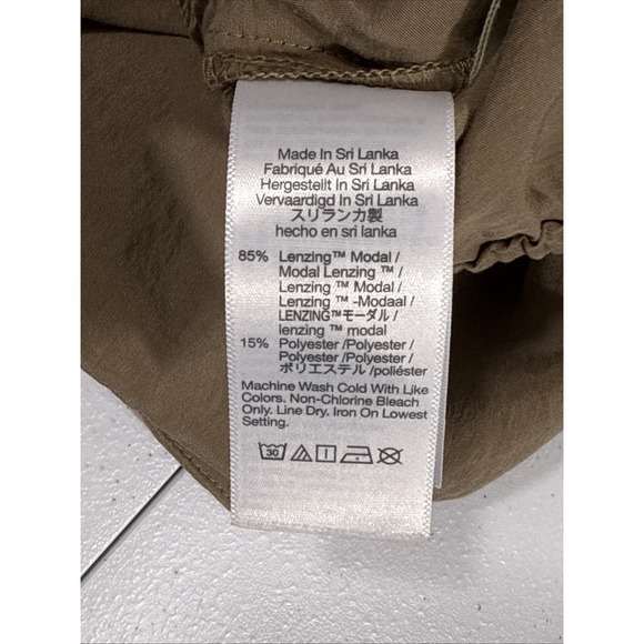 Madewell Straight Cargo Softdrape Pants Womens Small Brown Pull‎ On Drawstring - Picture 14 of 16